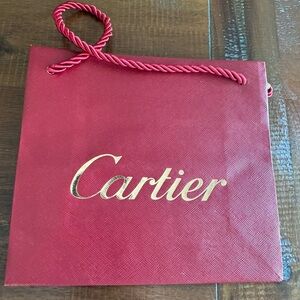 Cartier red shopping bag